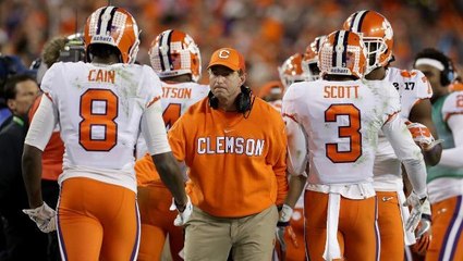 Watch: Dabo Swinney hits exploding golf ball