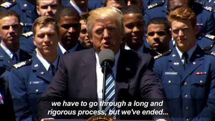 Trump hails defense spending amid tensions over budget deal