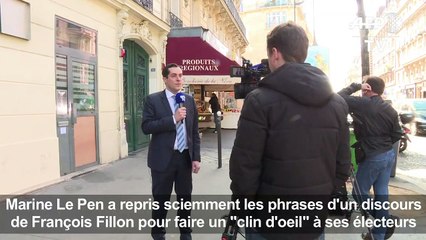 Fillon repris par Le Pen: un "clin d'oeil", selon le FN