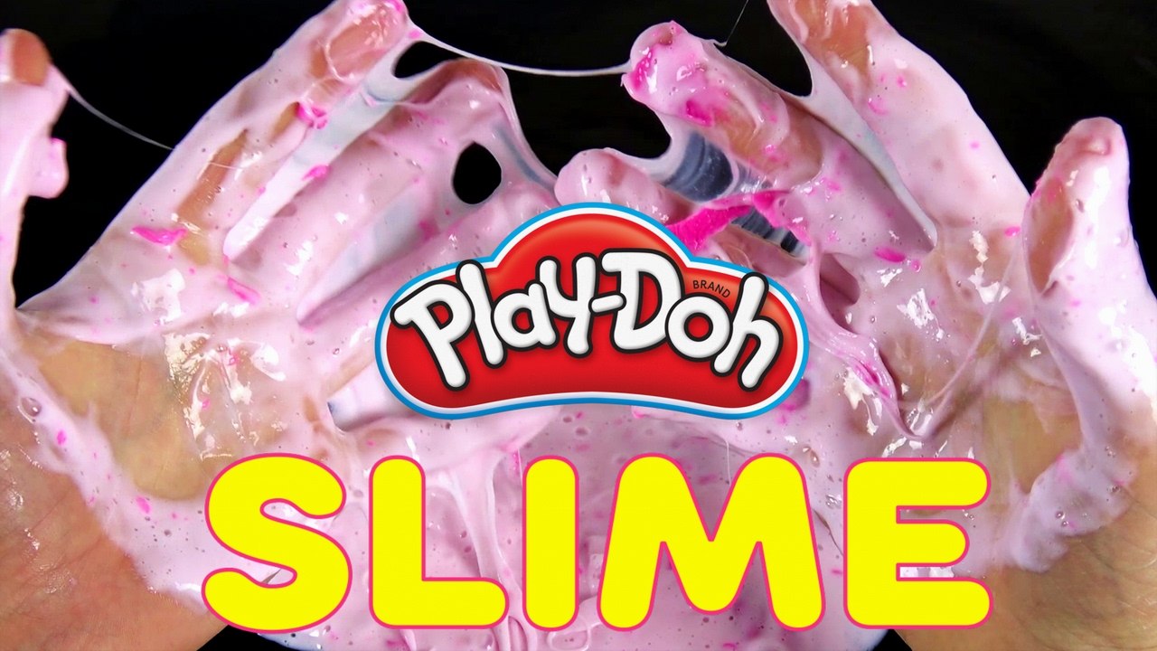 What happens if you mix SLIME and PLAY DOH - How To Make Fluffy Slime with Detergent and Glue