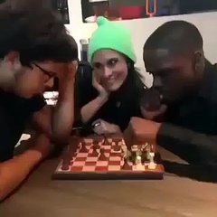 Funny guy hits his girl