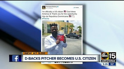 'God bless America': Diamondbacks pitcher Fernando Rodney becomes U.S. citizen