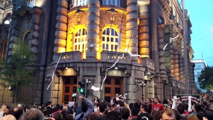 Protests in Belgrade Mark Anniversary of Controversial Nighttime