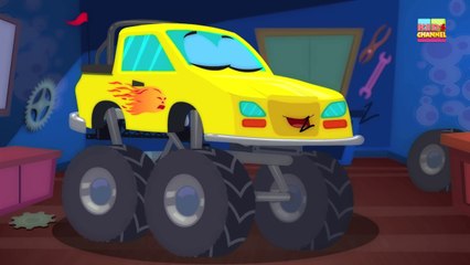 Little Red Car Rhymes - Monster Truck Songs _ Rig A Ji