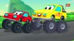 Little Red Car Rhymes - Monster Truck Songs _ Rig A Jig Jig _ Nursery Rhymes Fo