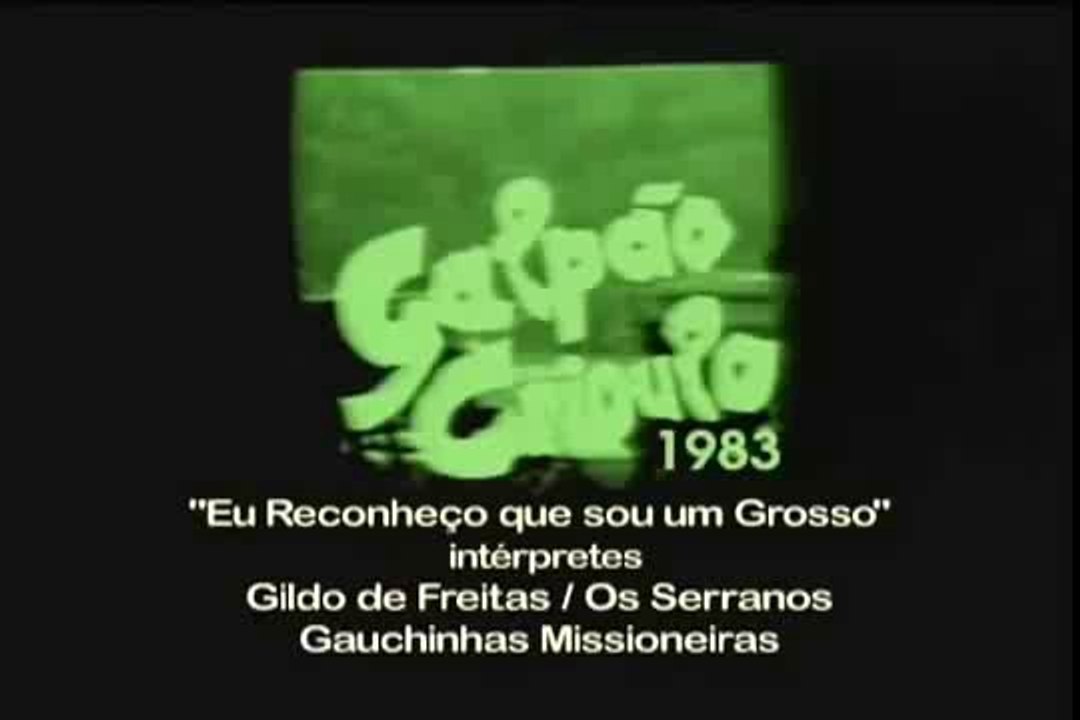 Quadro: ''Arquivos Gaúchos" Gildo de Freitas - Eu reconheço que sou grosso  galpão crioulo 1983