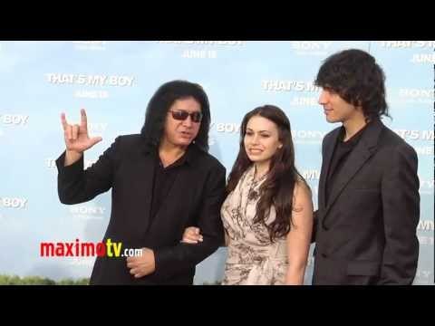 Gene Simmons, Sophie Tweed-Simmons and Nick Simmons That's My Boy Premiere Arrivals