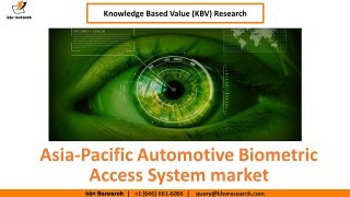 Asia-Pacific Automotive Biometric Access System market