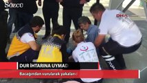 Polisin 'dur' ikazına uymayınca bacağından vurularak durduruldu