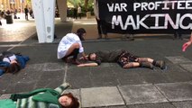 'Theatrical' Protests Held Against US Weapons Manufacturer Lab in Melbourne University