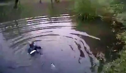 Boğulmak üzere olan küçük çcocuğu son anda böyle kurtardı