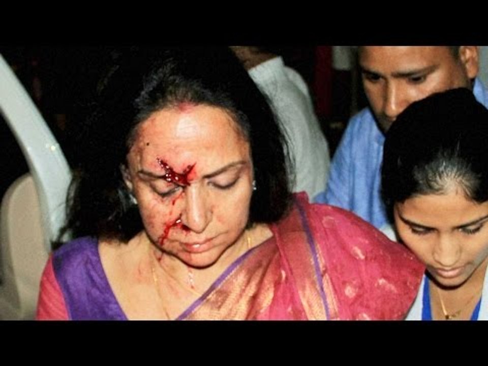 Hema Malini injured in road accident; Driver ar...