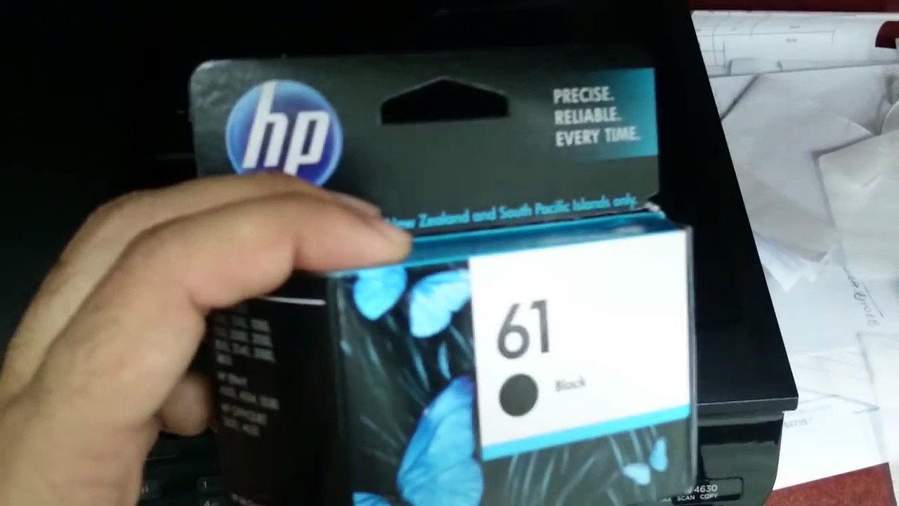 HP Officejet 4630 Printer install Ink Cartridge Support video Dailymotion