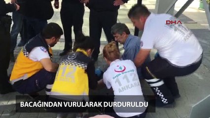 Bacağından vurularak durduruldu