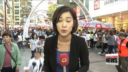 Conservative Hong Joon-pyo in Busan for third time to shore up support