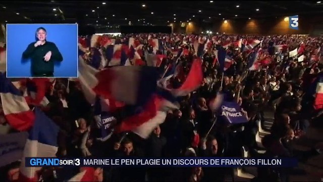 Présidentielle : Marine Le Pen plagie un discours de François Fillon