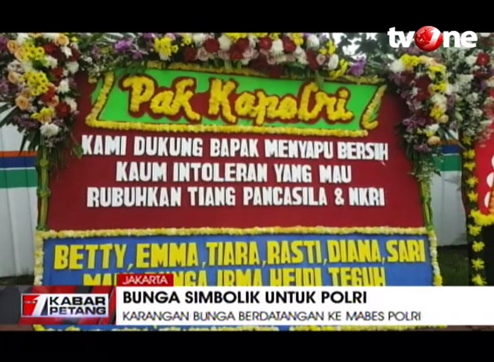 Heboh Karangan Bunga Simbolik Untuk Polri
