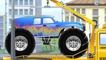 Color the Tow Truck Car Wash and Car Service 2D Kids Animation | Truck Cartoons for Kids