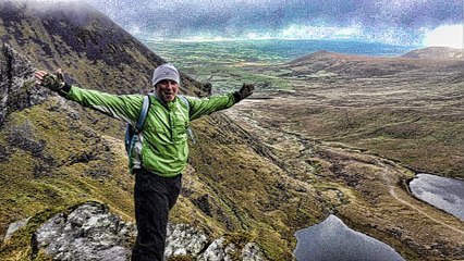 Fat Guy in the Video Conquers Highest Mountain in Ireland