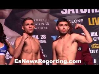 Jerry Perez vs. Javier Cepeda weigh in - esnews Boxing