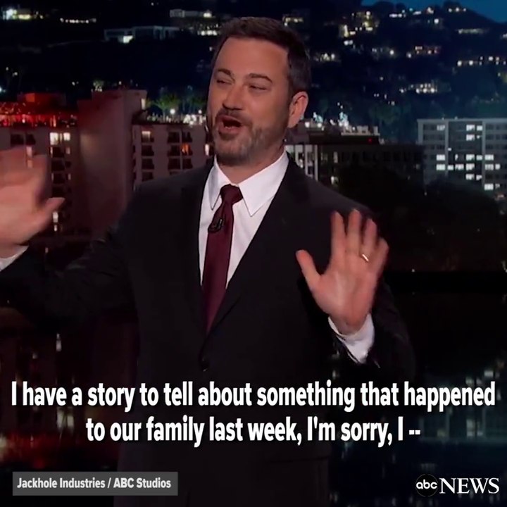 Jimmy Kimmel shares the news of his son's birth