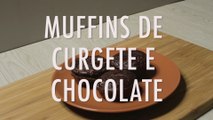 Muffins de curgete e chocolate