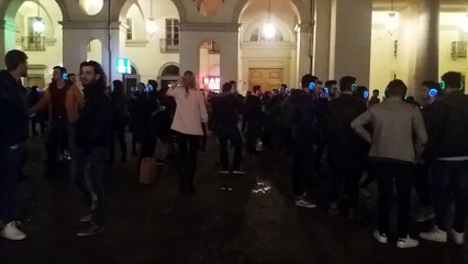 Street Crazy Headphone Dance In Torino Italy