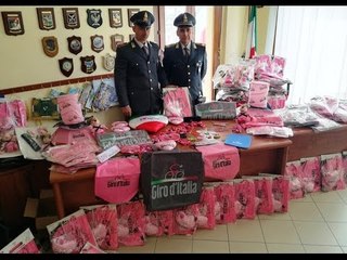 Sassari - Giro d'Italia, sequestrati 35mila gadget illegali (03.05.17)