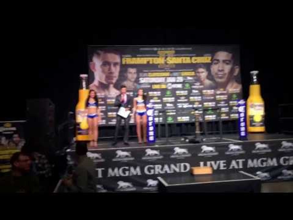 Hundreds of irish fans singing  at the weigh ins - esnews boxing