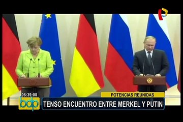 Putin y Merkel reanudaron diálogos después de dos años en Rusia