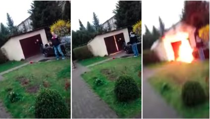 Peindre son garage à l'aide de pétard, une idée à la Polonaise !