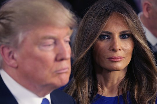 Melania Trump throws serious shade on her husband on Twitter