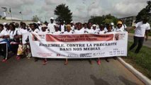 Manifestación en Abiyán, Costa de Marfil, por el Día Mundial de la Libertad de Prensa