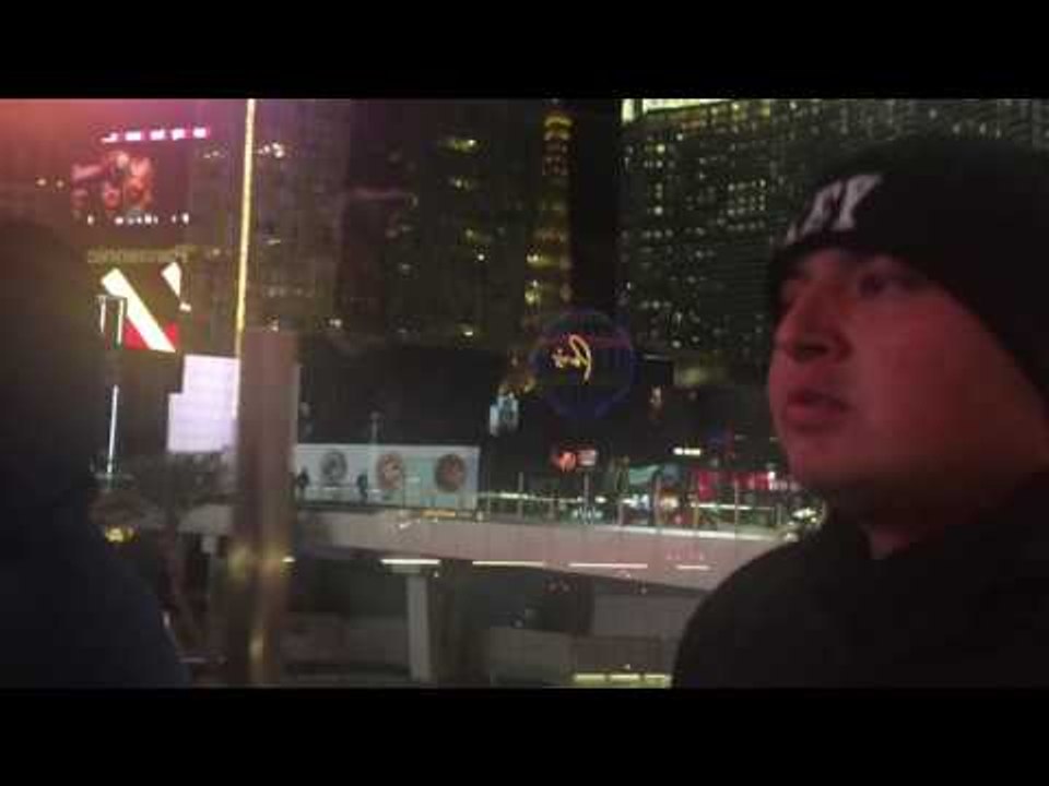 Robert Garcia walking in freezing temps in vegas