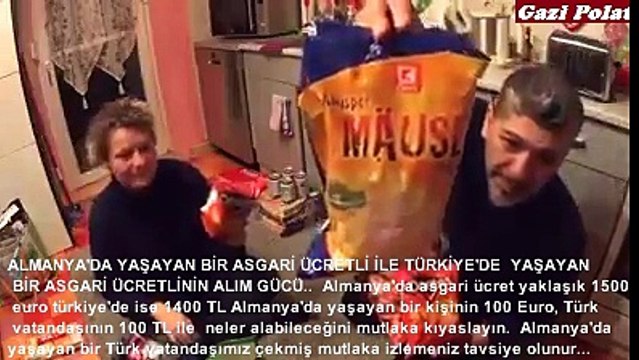 ALMANYA'DA YAŞAYAN BİR ASGARİ ÜCRETLİ İLE TÜRKİYE'DE YAŞAYAN BİR ASGARİ ÜCRETLİNİN ALIM GÜCÜ KARŞILAŞTIRMASI