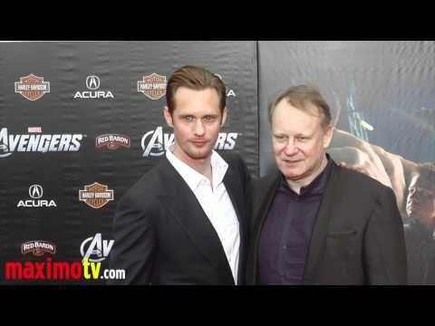 Alexander Skarsgard and Stellan Skarsgard at The Avengers Premiere Arrivals