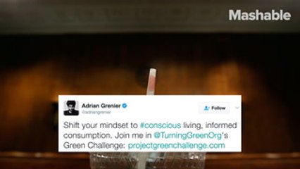 Adrian Grenier wants you to help our planet by not using straws