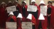 Eleven 'Handmaids' Protest Restrictions on Reproductive Care at Missouri State Capitol