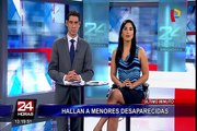 Fueron halladas las menores desparecidas hace 3 días en San Martin de Porres