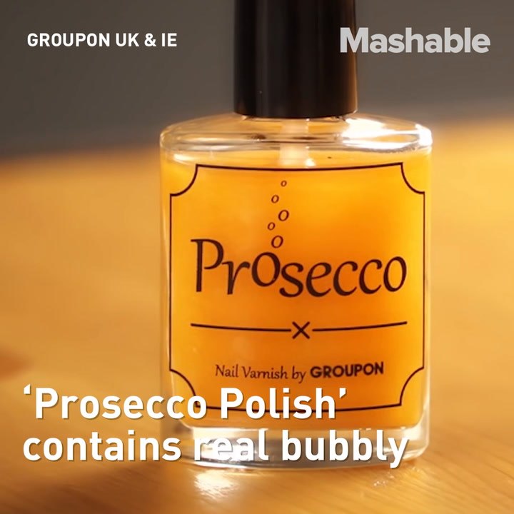 This nail polish is made from prosecco — making you both sparkly and tipsy