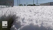 Mysterious foam took over a neighborhood in California