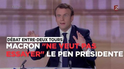 Le Pen veut devenir présidente, Macron "ne veut pas essayer"