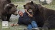 Bear hugs are never ending for this lucky man