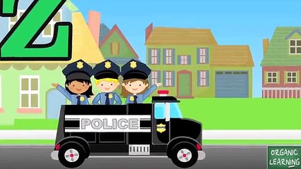ABC Song with Police Car - 5 Minute Loop - Nursery Rhyme