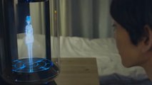 This Japanese home assistant is a holographic girl that lives in a jar