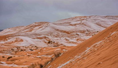 Holy sh*t snow just fell in the Sahara Desert for the second time in living memory