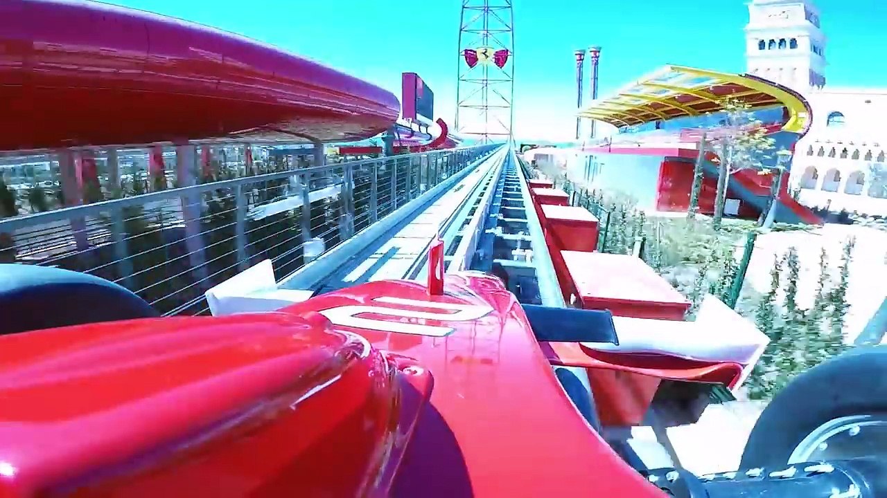 Red Force Roller Coaster Tallest & Fastest in Europe Ferrari Land ...