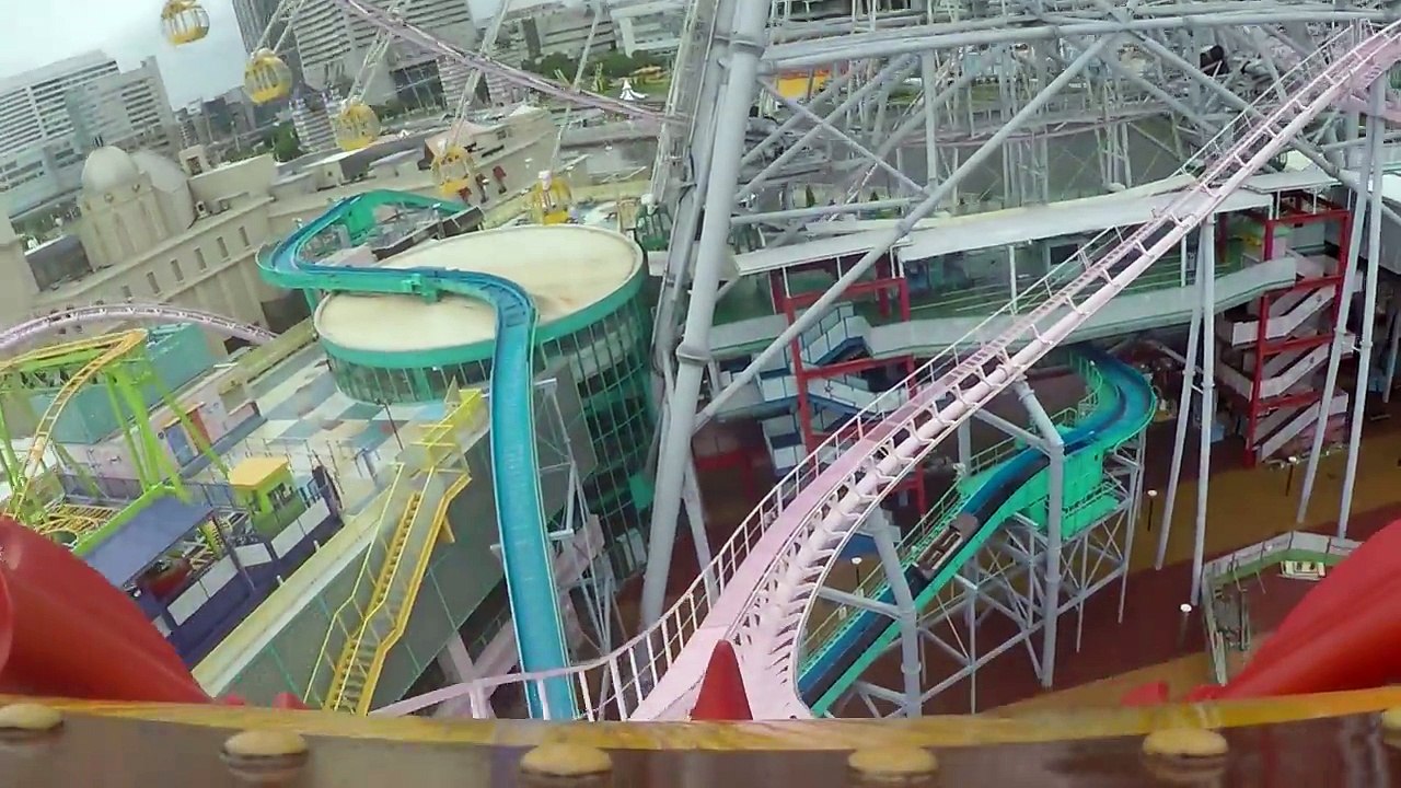 Underwater Roller Coaster POV 60 FPS Cosmoworld Yokohama Japan