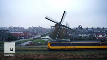 All electric trains in the Netherlands are entirely wind-powered
