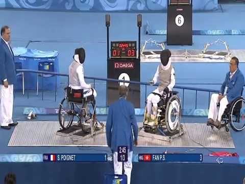 Women's Wheelchair Fencing Foil Individual A Bronze medal game at Beijing 2008 Paralympic Games